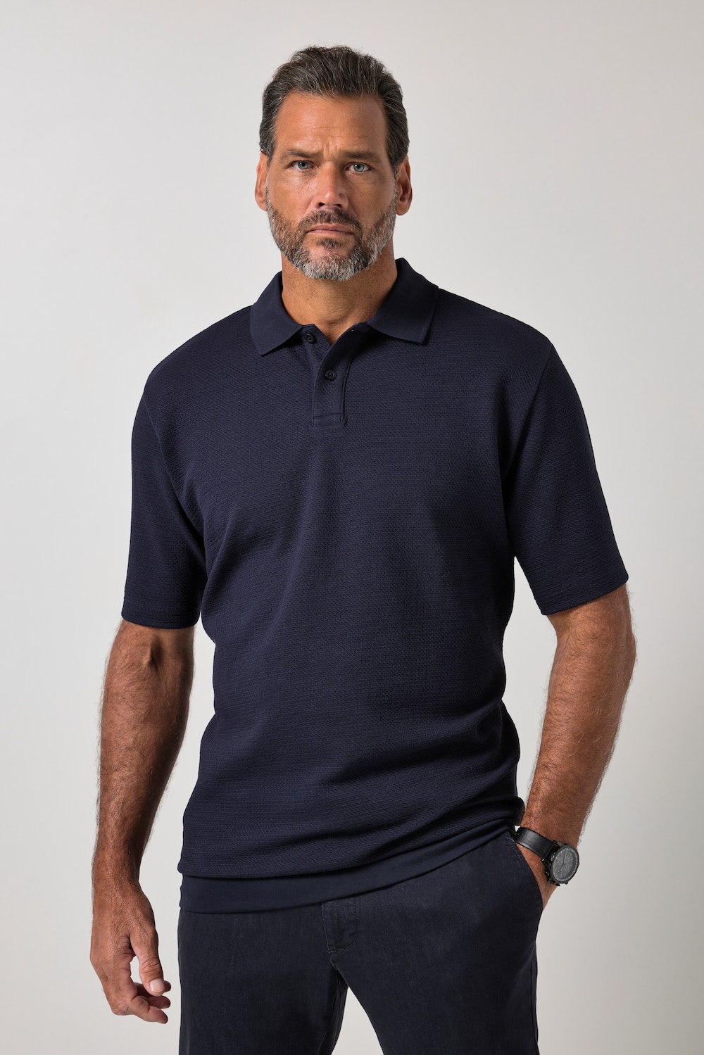 Poloshirt, Halbarm, Bauchfit, Business, Jacquardjersey, XXL bis 8 XL