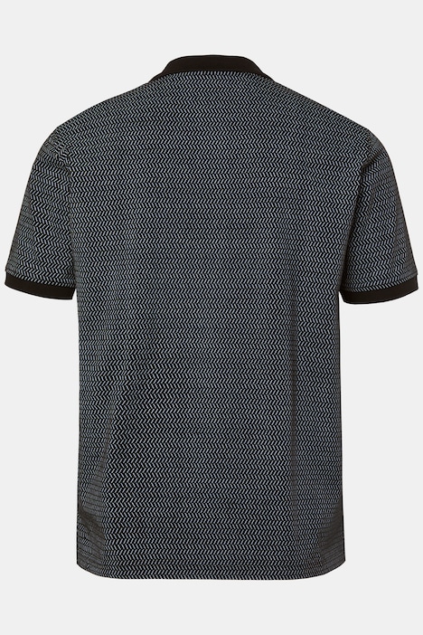 Koszulka polo, rękaw 1/2, dżersej, wzór minimalistyczny, do rozm. 8 XL