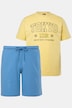 Schlafanzug, Zweiteiler, T-Shirt, Brustprint, Shorts, bis 8 XL
