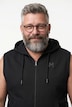 Gilet di felpa con cappuccio e tasca a marsupio, fino alla tg. 8XL