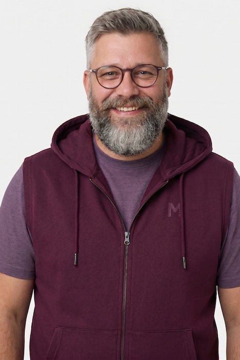 Sweatweste, Kapuze, Kängurutasche, bis 8 XL