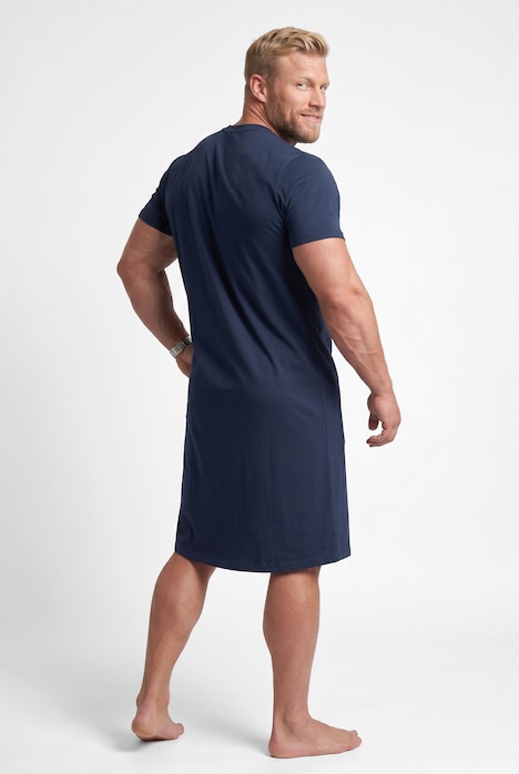 Nachthemd, Halbarm, Jersey, V-Ausschnitt, bis 8 XL