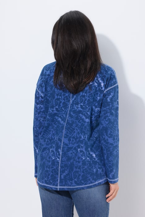 Sweatshirt, Schmetterlinge, V-Ausschnitt, Langarm