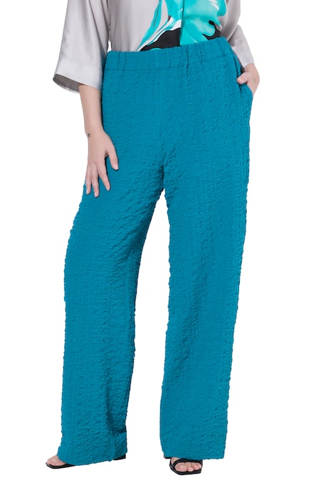 Kalhoty, struktura, široké nohavice, pružný pas