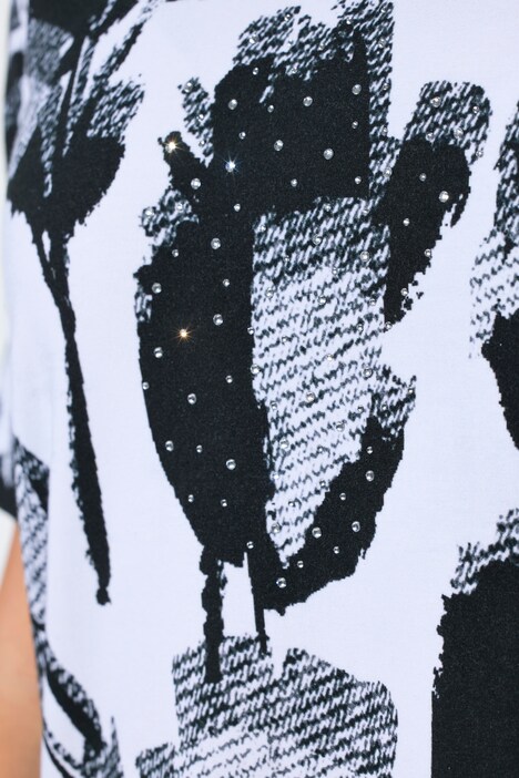 T-shirt,A-lijn, boothals, korte mouwen, Pima-katoen