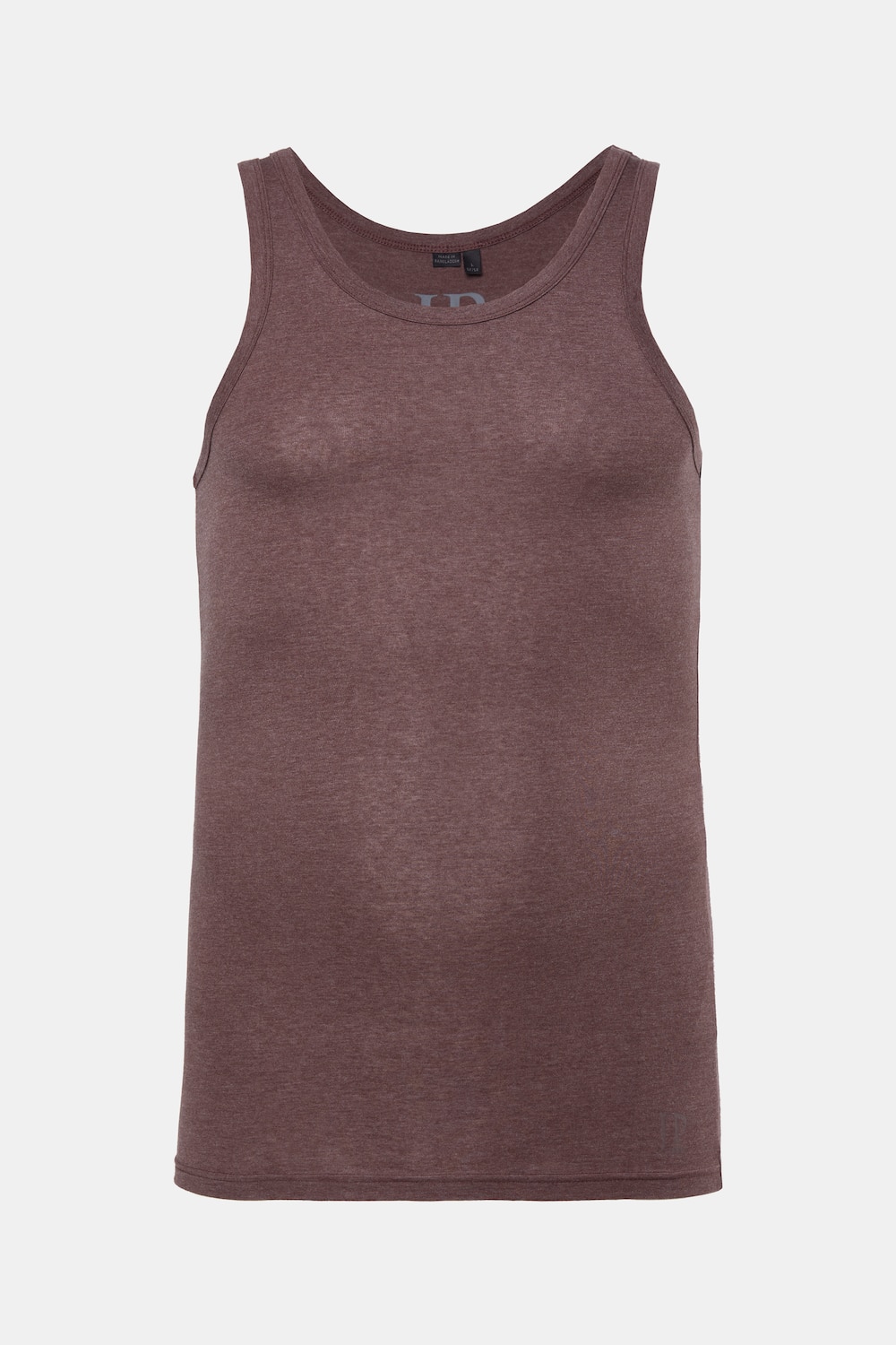 Maillot de corps, jersey côtelé chiné, modèle sans manches - jusqu'au 8 XL