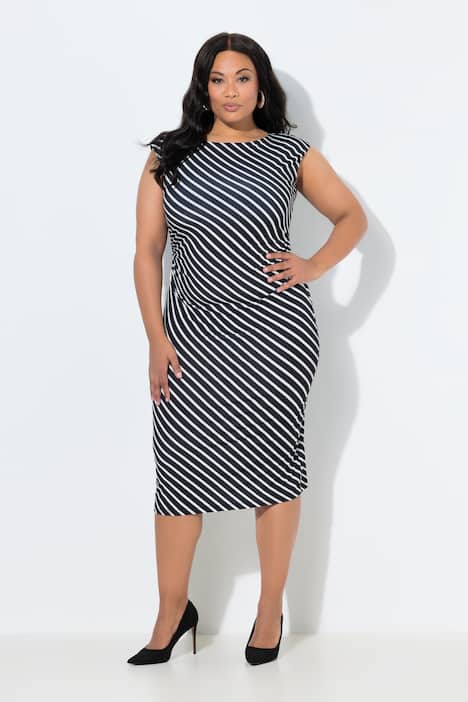 Striped Sleeveless Jersey Dress