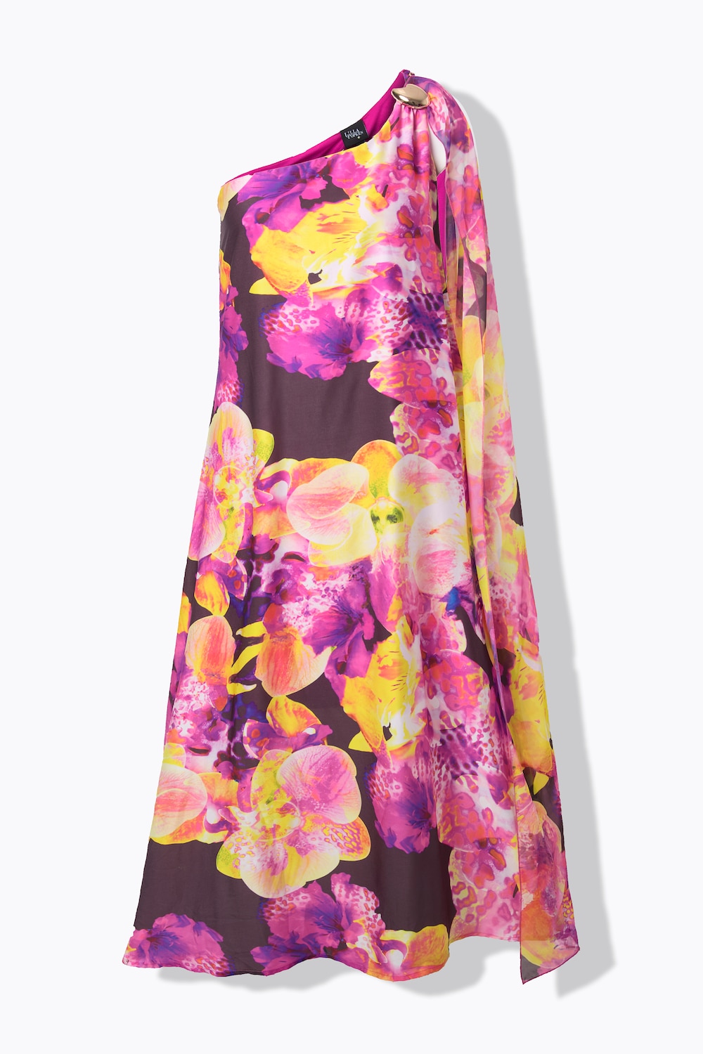 Stora storlekar Maxiklänning, Dam, rosa, storlek: 46/48, Polyester, Ulla Popken
