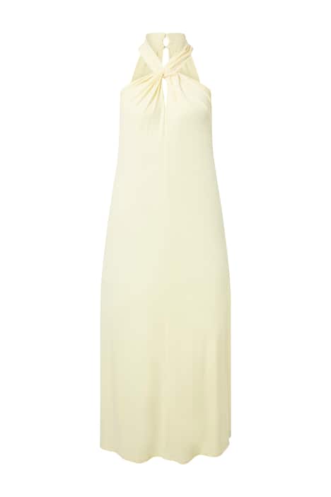 Maxi šaty, halter výstřih, s nařasením, bez rukávů