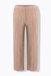 Plissee-Hose, weites Bein, High Waist, Elastikbund
