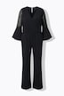 Jumpsuit, Wickeloptik, V-Ausschnitt, Langarm