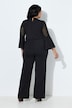 Jumpsuit, Wickeloptik, V-Ausschnitt, Langarm