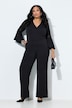 Jumpsuit, Wickeloptik, V-Ausschnitt, Langarm