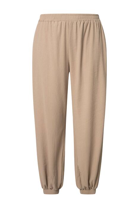 Kalhoty, široké nohavice, pružný pas, krep