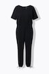 Jumpsuit, V-Ausschnitt, elastische Taille, Fledermaus-Halbarm