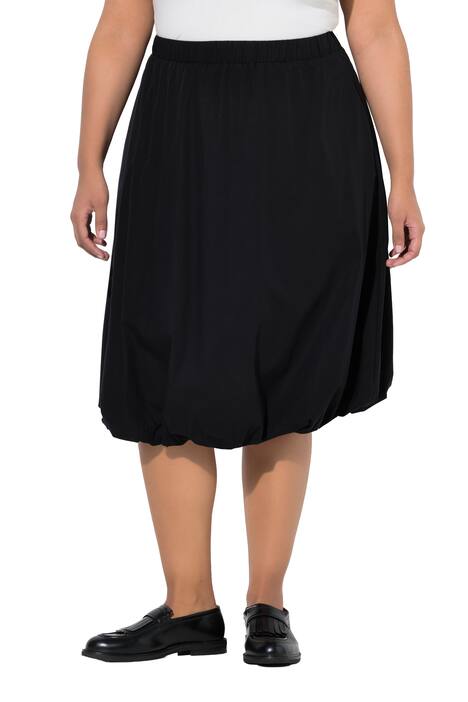 Midi sukně, popelín, elastický pas, kapsy