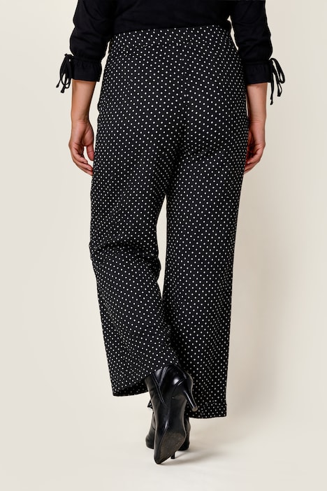 Jerseyhose, weites Bein, Polka Dots