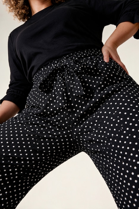 Jerseyhose, weites Bein, Polka Dots
