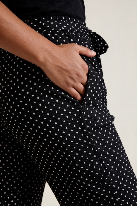 Jerseyhose, weites Bein, Polka Dots