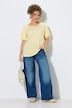 Two-Tone Wide Leg Jeans