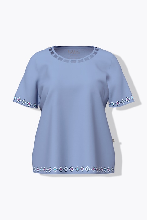 Pyjama, Cut-Out-Borte, Rundhals, Halbarm