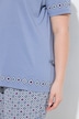 Pyjama, Cut-Out-Borte, Rundhals, Halbarm