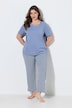 Pyjama, Cut-Out-Borte, Rundhals, Halbarm