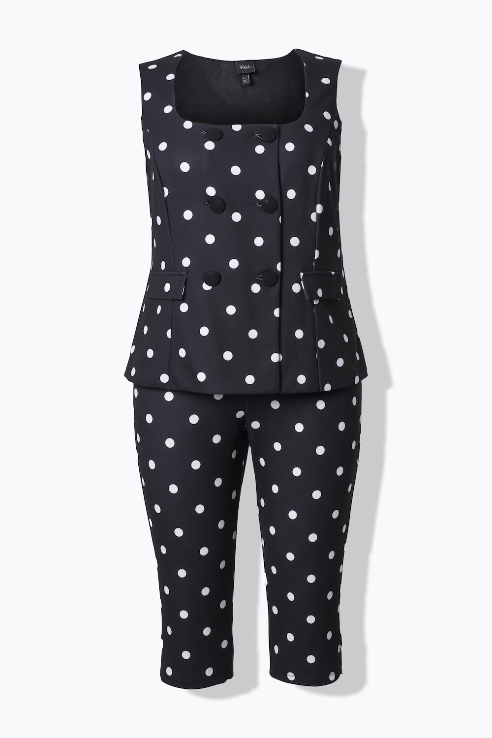 Stora storlekar Jumpsuit i jersey, Dam, svart, storlek: 46, Polyester, Ulla Popken