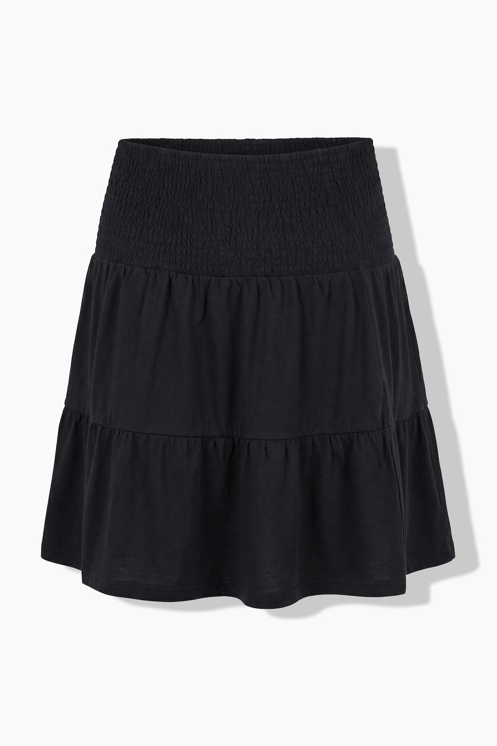 Stora storlekar Jerseykjol, Dam, svart, storlek: 42, Bomull, Mia Moda