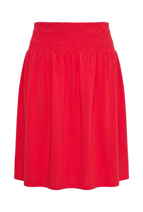 Žerzejová sukně, áčkový střih, midi délka, elastický řasený pas