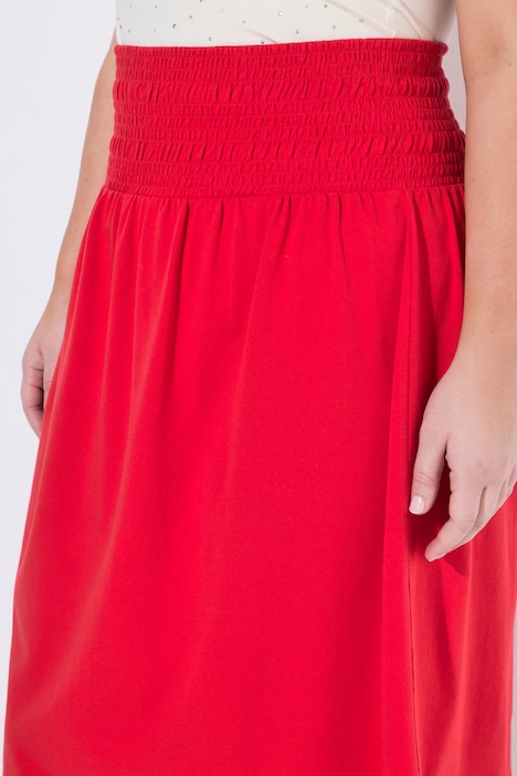 Jerseyrock, A-Linie, Midilänge, Elastik-Smokbund