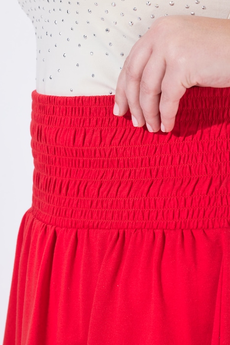 Jerseyrock, A-Linie, Midilänge, Elastik-Smokbund