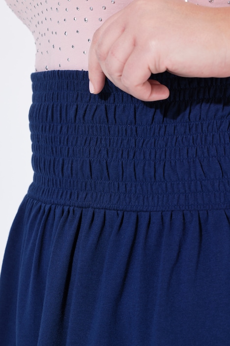 Jerseyrock, A-Linie, Midilänge, Elastik-Smokbund