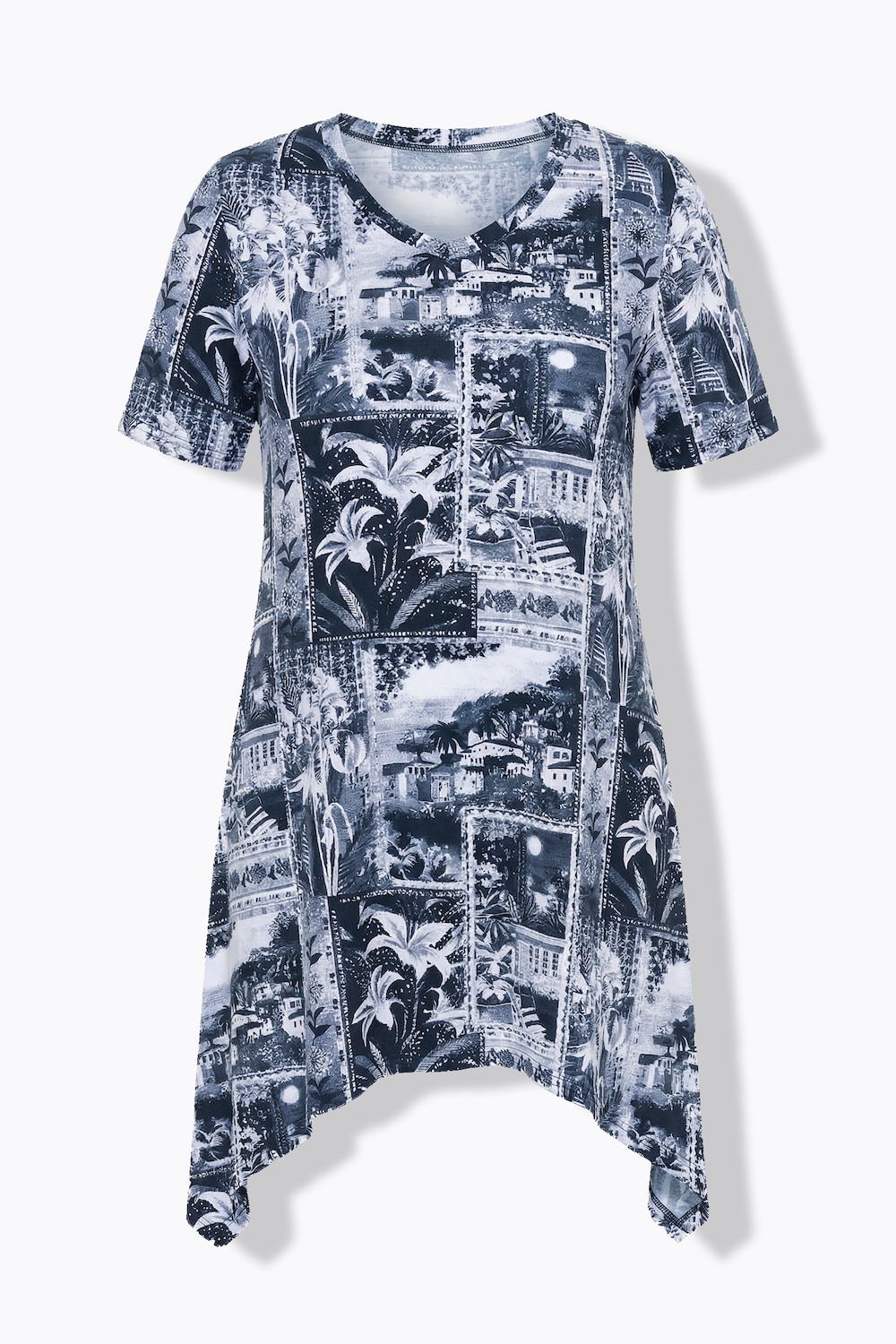 Stora storlekar T-shirt, Dam, vit, storlek: 58, Viskos, Mia Moda