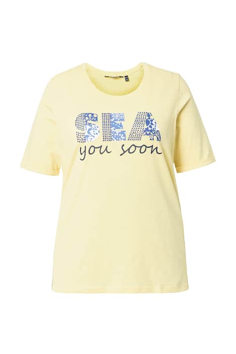 Tričko, ozdobné nýtky, klasický střih, kulatý výstřih, polodlouhý rukáv