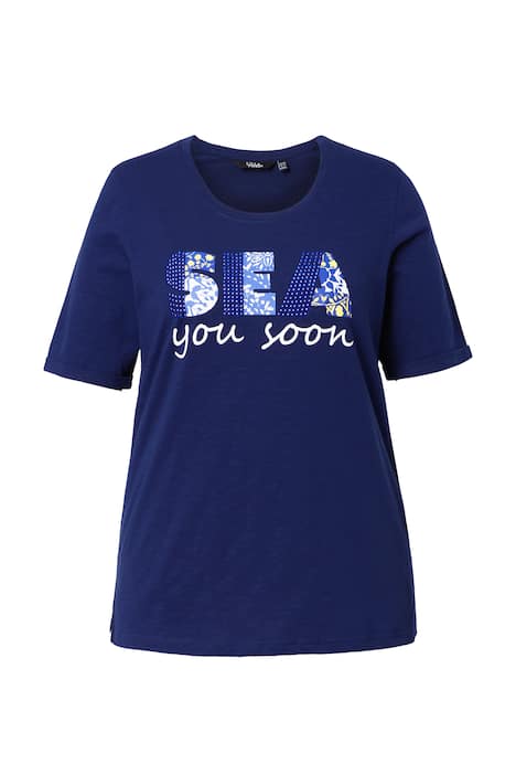 Tričko, ozdobné nýtky, klasický střih, kulatý výstřih, polodlouhý rukáv