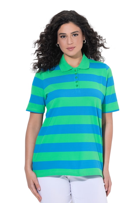 Polokošile, pruhy, polo límec, polodlouhý rukáv, bavlna Pima