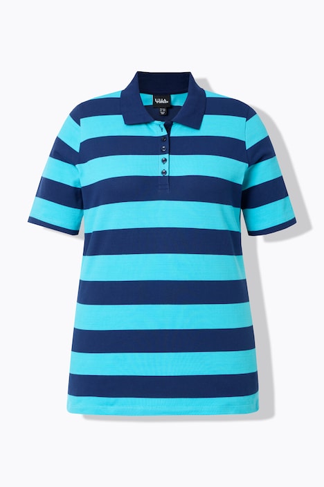 pikeepaita, raitoja, pikeekaulus, lyhyet hihat, pimapuuvilla