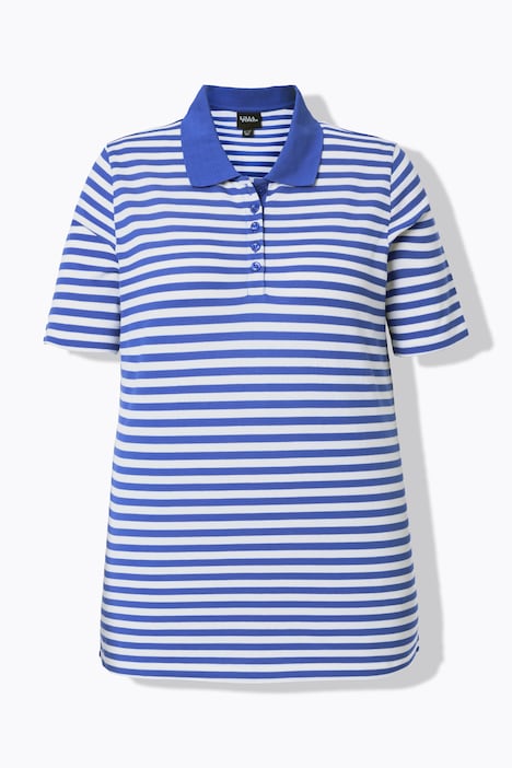 pikeepaita, raitoja, pikeekaulus, lyhyet hihat, pimapuuvilla