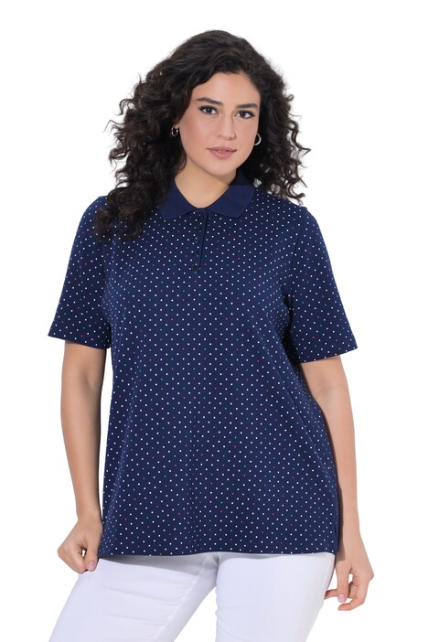 Polokošile, puntíky, polo límec, polodlouhý rukáv, bavlna Pima