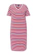 Midi šaty, pruhované, áčkový střih, V výstřih, polodlouhý rukáv