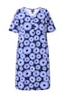 Žerzejové šaty, motiv se slunečníky, V výstřih, polodlouhý rukáv