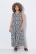 Maxikleid, grafischer Druck, V-Ausschnitt, ärmellos