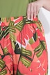 Pantacourt, palmiers, jambe large, ceinture élastique