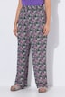 Hose Rose, gemustert, weites Bein, Elastikbund