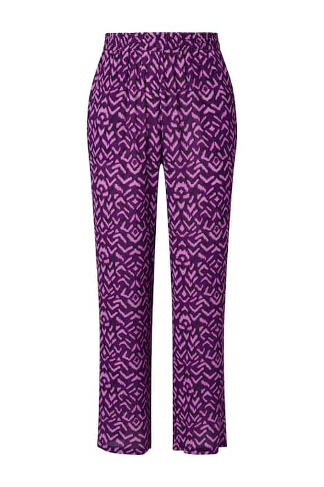 Kalhoty Rose, zvířecí vzor, široké nohavice, elastický pas