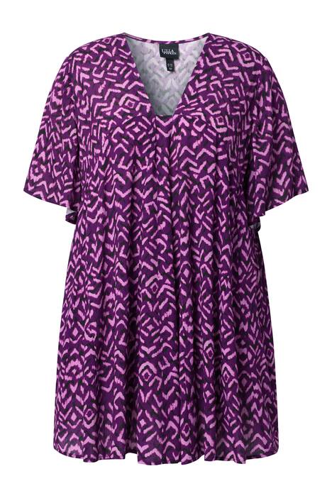 Halenka, ozdobné záhyby, áčkový střih, výstřih Carree, křidélkový polo rukáv