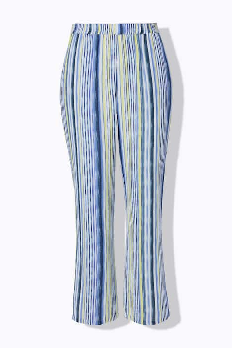 Musselin-Hose Rose, Streifen, weites Bein, Elastikbund