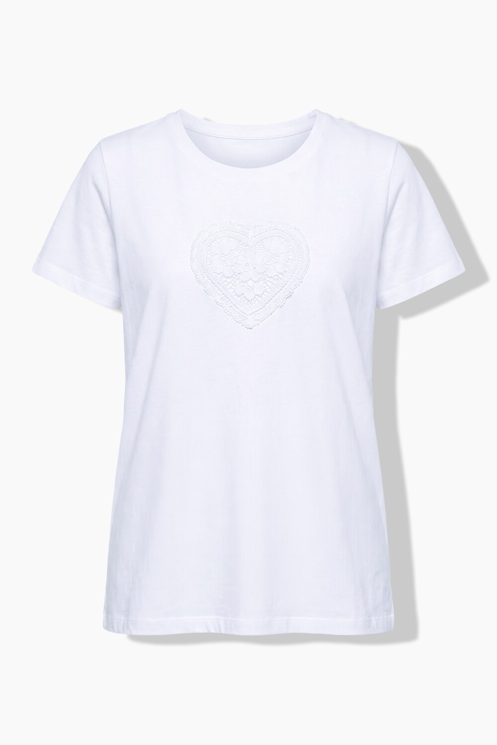 Stora storlekar T-shirt, Dam, vit, storlek: 62/64, Bomull, Ulla Popken