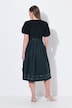 Dirndl, corduroy, hartvormige hals, korte pofmouw